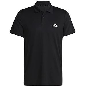 Adidas - TR-ES Base Polo Shirt - Sportkleding - Zwart/Wit - Hoogwaardige Materialen