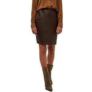 Peppercorn Dames Linette PU rok, leisteen bruin, L