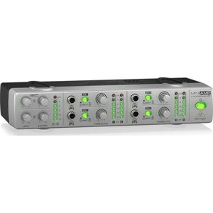 Behringer AMP800 V2 4 ch stereo Compact Lichtgewicht 8 Output Hoofdtelefoon Versterker
