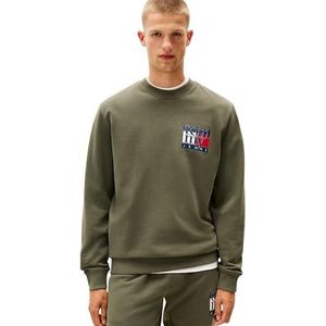 TOMMY JEANS - TJM RWB FLAG - Sweatshirt - Pewter Green - Lange Mouwen