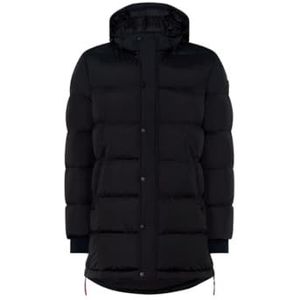 BRAX Style Vito Light Touch gewatteerde jas voor heren, met slimme stylingdetails parka, zwart, M