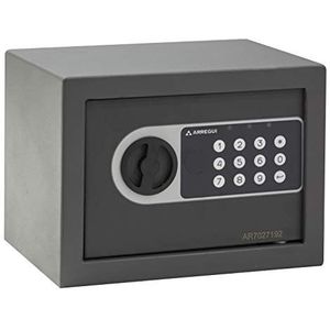 ARREGUI Premier 16501-S0 Safe van staal met elektronisch slot, kluis voor thuis en thuis, programmeerbaar code-toetsenbord, met noodsleutel, 17 x 23 x 17 cm, 4 l
