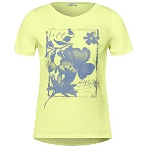 Cecil Dames B317845 Florales katoenen shirt, Soft Lemon Yellow, L