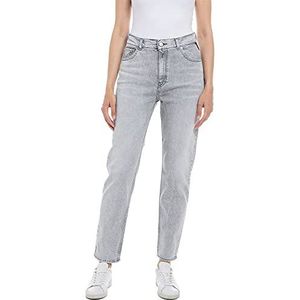 Replay Kiley Jeans voor dames, straight-fit van comfort denim, 095, lichtgrijs, 27W x 28L
