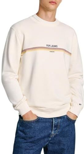 PEPEJEANS - Sweater - Wit - Biologisch Katoen - Normale Pasvorm