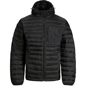 JACK & JONES Jcohunt Puffer gewatteerde jas voor heren, zwart, XL