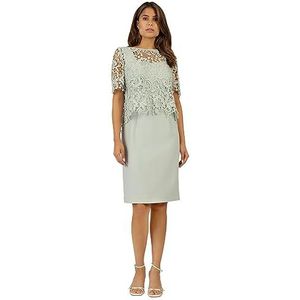 Apart kokerjurk met kanten jasje, lichtmunt, 36