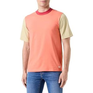 Armor Lux Erfgoed T-shirt, Coral E24/Pale Olijf/Cardi, M
