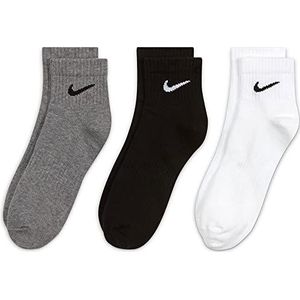 Nike SX7677 Season 2021/22 Sportsokken Unisex - Volwassenen Wit (Zwart) / Carbon Heather(Zwart) / Zwart (Wit) L