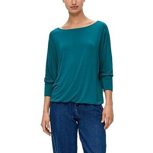 s.Oliver T-shirt voor dames met lange mouwen blauw groen 40, blauwgroen., 40