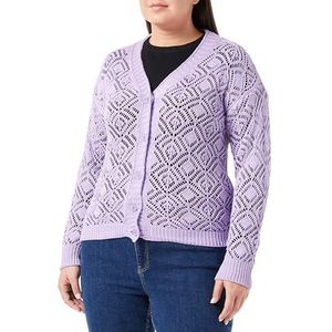 aleva Gebreide cardigan voor dames 10426983-AL04, lila, XXL, paars, XXL