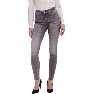 VERO MODA VMPEACH Skinny Fit Jeans voor dames, superzachte enkelband met middentaille, Medium Grey Denim, (XL) W x 32L
