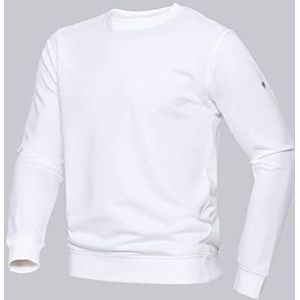 BP 1720-293 sweatshirt voor hem en haar, 60% katoen, 40% polyester wit, maat XS