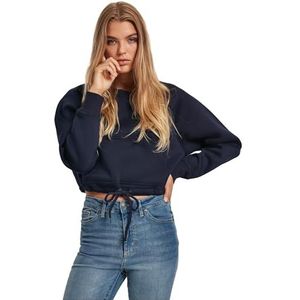 Urban Classics - Oversized Damestrui - Midnightnavy - Raglan-Sweatshirt met Buikzak