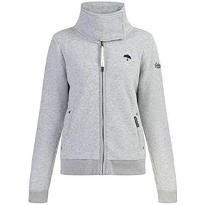 acalmar Dames Sweatjack 34626665-AC01, lichtgrijs melange, XXL, lichtgrijs, gemêleerd, XXL