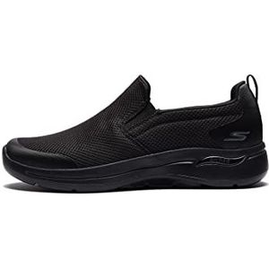 Skechers Heren Go Walk Arch Fit Sneaker, Zwart textiel synthetisch zwart Trim, 45 EU