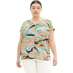 TOM TAILOR Dames blouse 1035967, 31122 - Colorful Wavy Design, 44 Grote maten