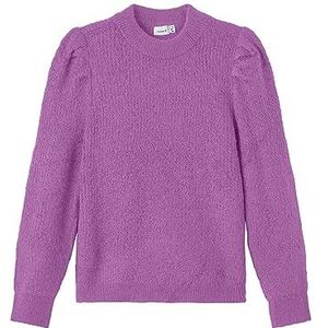 NAME IT Girl's NKFRHIS LS Knit Camp Trui Sweater, Iris Orchid, 122/128, Iris Orchid, 122/128 cm