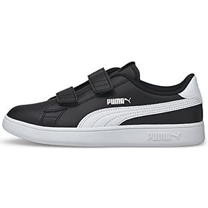 PUMA Smash V2 L V Ps Sneakers voor kinderen, uniseks, Zwart Puma Black Puma White, 28 EU