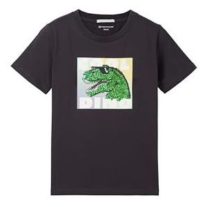 TOM TAILOR T-shirt voor jongens, 29476 - Coal Grey, 104/110 cm