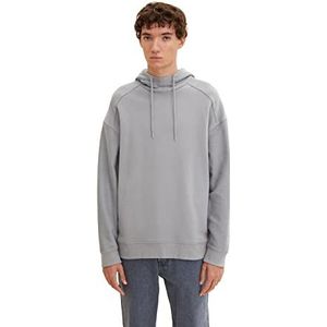 TOM TAILOR Denim Uomini Hoodie met structuur 1034101, 10921 - Explicit Grey, XL