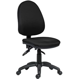 ACMELIFE Bureaustoel, bureaustoel met lage rugleuning en zwenkwielen, comfortabele computerstoel, zwart