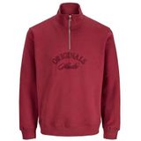 JACK & JONES Jorbleecker Branding Sweat High Neck Bf, Tibetaans rood., L