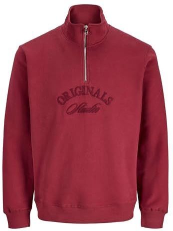JACK & JONES Jorbleecker Branding Sweat High Neck Bf, Tibetaans rood., L