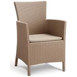 Allibert Iowa Tuinstoel - 60x62x89 cm - Cappuccino