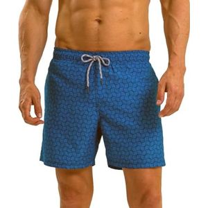 RIPT Performance Heren Essentials Quick Dry UV 50 Zonnebescherming Zwemshort Trunks,Blauw Wervelpatroon, S