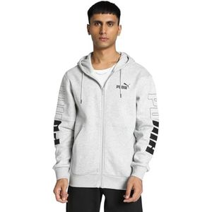 PUMA Heren Power Colorblock Full-zip Hoodie Fl Sweat