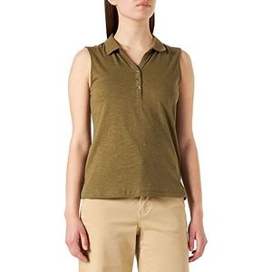 TOM TAILOR Dames Poloshirt zonder mouwen 1031773, 11279 - Dry Greyish Olive, M