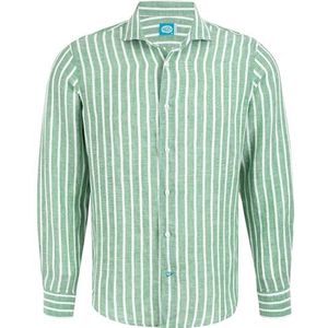 Panareha Men's Striped Linen Shirt AMALFI Green (L)