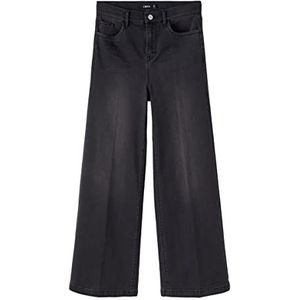 NAME IT NLFATONSINS DNM HW Wide Pant Jeansbroek voor meisjes, zwart, 146