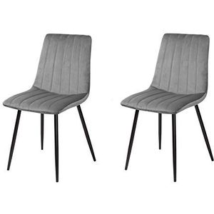 La Silla Española Denia stoel, stoffen, steengrijs, 44 cm (B) x 55 cm (D) x 88,5 cm (H)