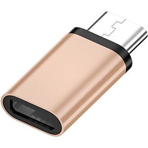 GIONAR Tpye-c naar USB-adapter, type C-stekker, laadkabel, gegevensoverdracht, converter voor Apple, Samsung Galaxy (goud)