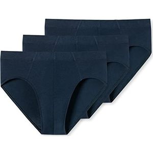 Schiesser Heren 3-pack ondergoed slips met zachte tailleband biologisch katoen - 95/5 Organic, Donkerblauw_179572, M