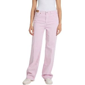 Replay Dames Relaxed Fit Straight Leg Jeans Melja, 066 Bubble Pink, 28W x 32L