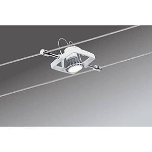 Paulmann Licht 941.49 Wire System Set TECH max. 5x10W GU5,3 wit 230/12V 60VA 94149 kabellamp plafondlamp plafondverlichting LED, metaal, GU5.3, 1000 x 16 x 10 cm