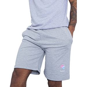 Sleepdown Mens liefde eiland lippen casual zomer sportschool broek shorts officieel gelicentieerd tv-programma, Grijs, L