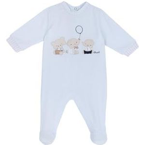 Chicco, Babyrompertje van zacht en licht katoen, met comfortabele beenopening, ideaal voor lente en herfst, ontworpen in Italië, babykleding 0-24 maanden, lichtblauw (1), 3 Maanden