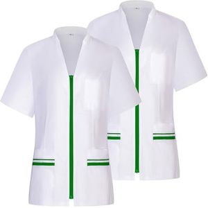 Misemiya - Verpakking met 2 stuks - SANITAIRE hemd voor dames - SANITAIRE uniform - gastvrijheid uniform 712 - X-Small, appelgroen 21, appelgroen 21, XS
