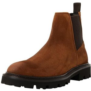 BOSS - Julyo - Leren Enkellaarsjes - Bruin - Plat