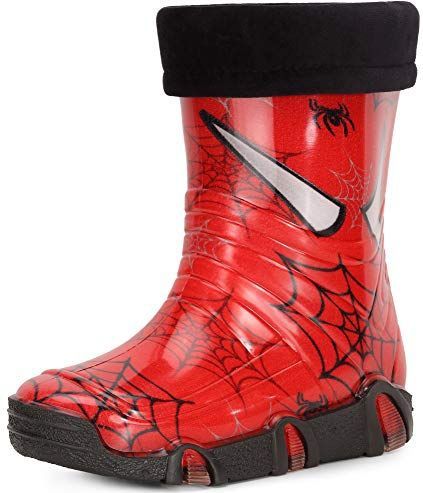 Ladeheid Kinderen Meisjes Jongens Rubberen Laarzen Swk39 (Rood Spinnen 39, 21/22 EU)