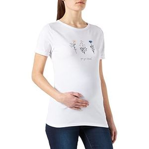 ESPRIT Maternity Dames T-shirt met korte mouwen, Helder Wit - 101, 36