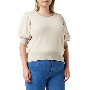 Minus Liva Knit Tee T-shirt voor dames, grijs (vedergrijs), XXL