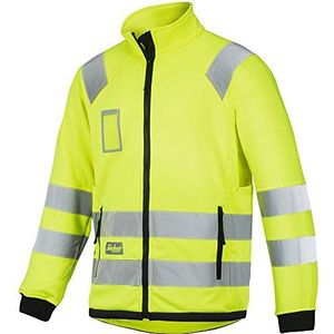 Snickers Workwear 8063 HiVis fleece jas geel maat XXL, signaalgeel, 8