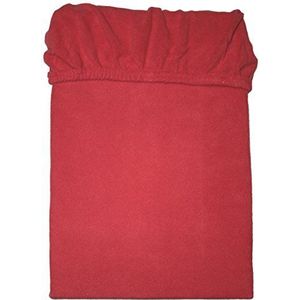 MESANA C-10004/13 Fleece microvezel hoeslaken ca. 180-200 x 200 cm bordeaux