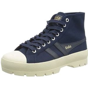 Gola Dames Coaster Peak High Sneaker, Navy/Off White, 4 UK