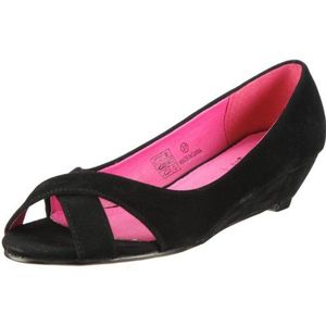 Buffalo Girl 322368 JS03020 Suede Black 01 106628 damessandalen, zwart zwart 01, 36 EU